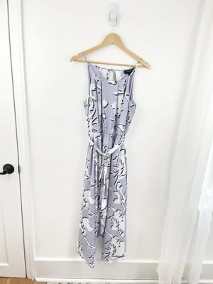 Lane Bryant 14 Purple Floral Sleeveless Asymmetrical Hem Midi Dress Women’s 14 - Image 1 of 4