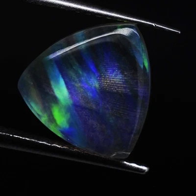 2.85 Ct Fire Opal Doublet Trillion Cabochon Sparkling Gemstone - Image 1 of 4