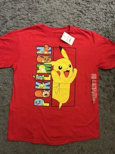 Pokémon Red Pikachu Boys Short Sleeve Graphic T-Shirt Gaming Summer New Medium - Picture 1 of 8