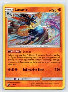 Lucario SM54 - Pokemon Juego de Cartas Coleccionables Sol y Luna Promo Holo Tarjeta Rara - Imagen 1 de 2