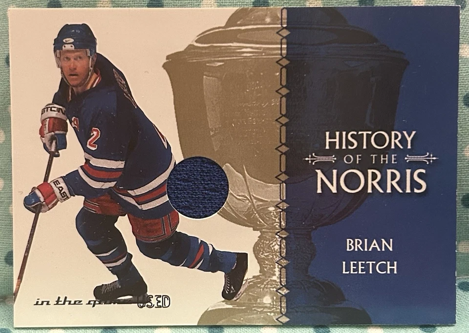 BRIAN LEETCH 2003-04 In The Game-Used History Of The Norris Trophy Jersey Relic - Image 1 of 2