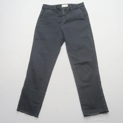 Calça cropped perna reta Nili Lotan East Hampton em carbono tamanho 2 - Imagem 1 de 4