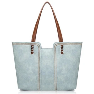 Women's Vegan Leather Tote Purses with Zipper Casual Shoulder Bags Large Capa... - Picture 1 of 7