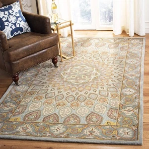Heritage Collection 10' Square Blue/Grey HG914B Handmade Traditional Oriental... - Picture 1 of 4