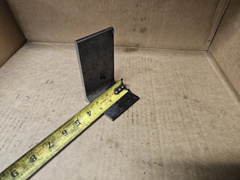 (Cantidad 4) Soporte de hierro ángulo de acero HD 3×5. 3" de largo, 1/4" de grosor. ¡Soldable! Foto 1 de 4