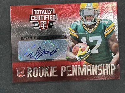 Davante Adams 2014 Totally Certified Auto RC Rookie Penmanship Red 🔥 Packers - Image 1 of 2