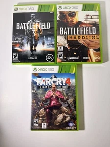 Xbox 360 Lot Of 3 Shooters | Battlefield 3, Battlefield hardline , And Farcry 4 - Picture 1 of 5