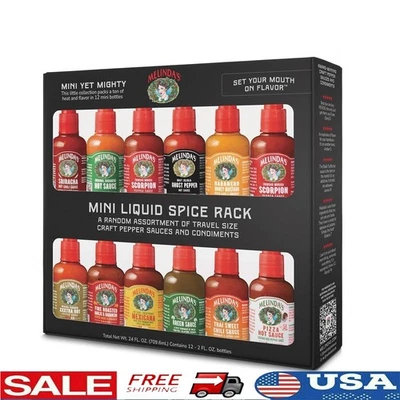Juego de 12 salsas calientes tamaño viaje paquete sabor fruta tropical regalo amantes de las especias nuevo Foto 1 de 4