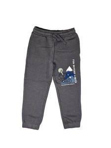 Ex M&S Joggers Trousers Boys Girls Digger construction Grey 2-8 Years NEW - Picture 1 of 4