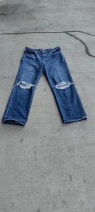 LEVI STRAUSS Damen Blue Denim Distressed Low Profile Straight Jeans, W31, PO! - Bild 1 von 9