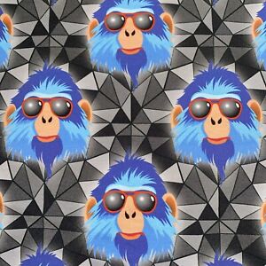 1.10 Metre Cool Baboon cotton lycra stretch knit fabric 150cm wide