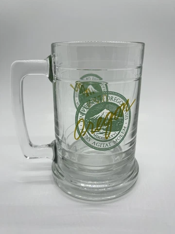 Vintage University of Oregon Ducks Clear Glass Mug Cup Stein 90’s Eugene Oregon Cover