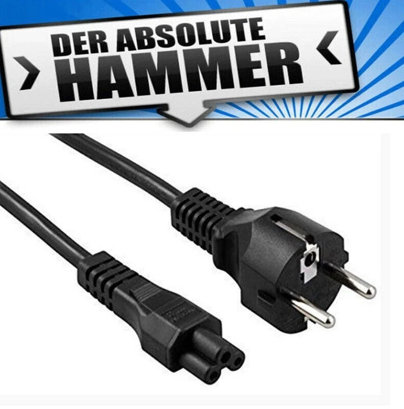 Micky Maus Stromkabel 3-polig • Schuko C5 Stecker • 230V Netzkabel TOP - Bild 1 von 1