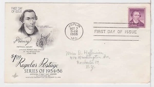 TurtlesTradingPost- Patrick Henry $1 Liberty #1101- 1955 FDC Artcraft Cachet - Picture 1 of 2