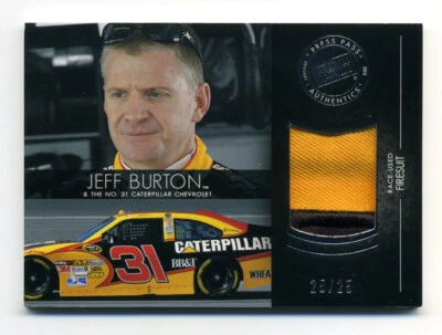 2012 Press Pass Redline Relics Silver #RLJB Jeff Burton /25 - Image 1 of 2