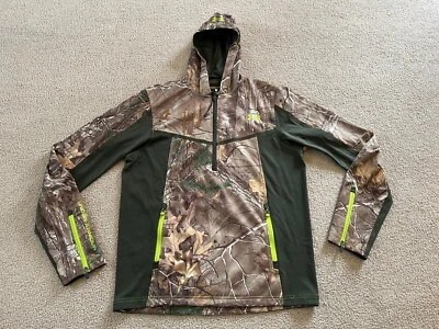 Mens Under Armour Storm Early Season Realtree Camo Hooded Zip Pullover Medium - Image 1 of 4