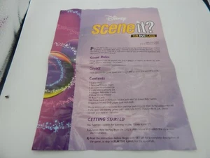 Disney Scene it? 1st Edition 2004 DVD Board Game Replacement Instructions - Picture 1 of 1