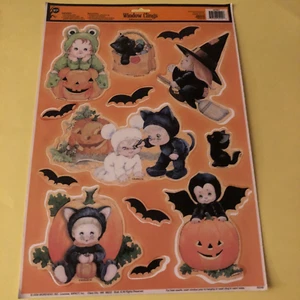 Retro Halloween Theme Window Clings 1 sheet - Picture 1 of 2