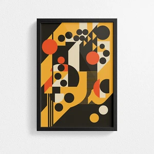 Bauhaus Style Print Poster, Retro Art, Geometric Art, Gallery Poster, Wall Decor - Picture 1 of 13
