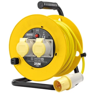 Draper Heavy Duty 110V Twin Extension Cable Reel (25M), 02124 - Imagen 1 de 1