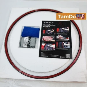 EVAAAM 19" Wheel Rim Protector for Tesla Model 3, Aluminum Alloy, Red - Picture 1 of 6