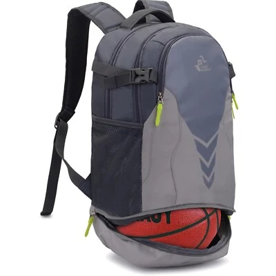 35L Basketball Fußball Rucksack mit Boden Ballfach, große Kapazität Sport Ruc... - Bild 1 von 4