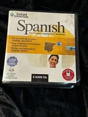 Instant Immersion Spanish Language Learning Program 8 Audio CD-ROM Media - Image 1 of 4