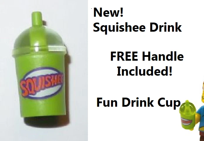 LEGO Minifigure Drink Squishee Ice Cup Straw with Handle Food Simpsons Dessert - Image 1 of 1