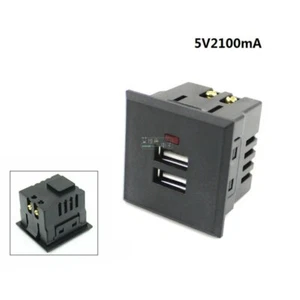 1Pcs 86 panel installation project dual USB socket module connect 5V2100mA HiFi - Picture 1 of 11