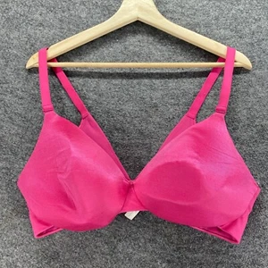 Cacique Bralette Bra Women 40D Pink Push Up Wireless Opaque Hook & Eye Casual - Picture 1 of 6