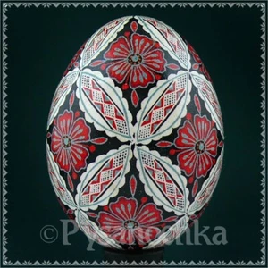 Real Ucraniano Pysanky Pollo Pysanka Alta Calidad por Romano Huevo de Pascua Hecho a Mano - Imagen 1 de 9