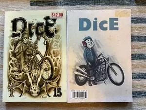 Lot of 2 DiCE Issues 28 and 37 BIKE MOTORCYCLE ZINE (2009 & 2011) CHOPPERS - Picture 1 of 3