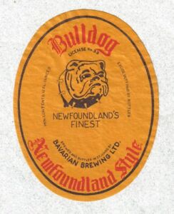 Beer label - Canada - "Bulldog" - Bavarian Breweries - St. John's, Newfoundland