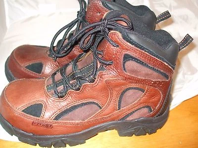 NUEVA HYTEST Bota de Senderismo US M7/US W9 Marrón 7 Ojos Con Cordones Cuello Acolchado Bota Foto 1 de 4