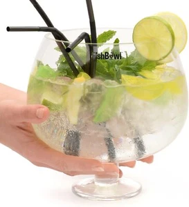Fish Bowl Cocktail Glass Large 3L Punch Balloon Drinking Jumbo Party Fishbowl UK - Picture 1 of 7