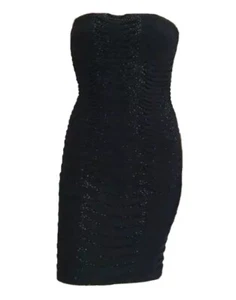 Herve Leger SEQUIN EMBELLISHED HAND-CRAFTED BANDAGE DRESS Size S SMALL - Picture 1 of 11