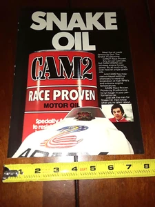 CAM 2 OIL DON THE SNAKE PRUDHOMME  ORIGINAL 1978 AD - Picture 1 of 12