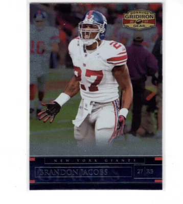 Brandon Jacobs 2007 Donruss Gridiron Gear #7 Football Card New York Giants - Image 1 of 2