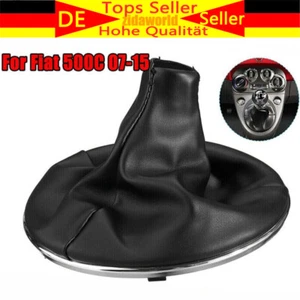DE SCHALTKNAUF FÜR FIAT 500 500C 2007-2015 SCHALTSACK SCHALTHEBEL MIT RAHMEN - Bild 1 von 15