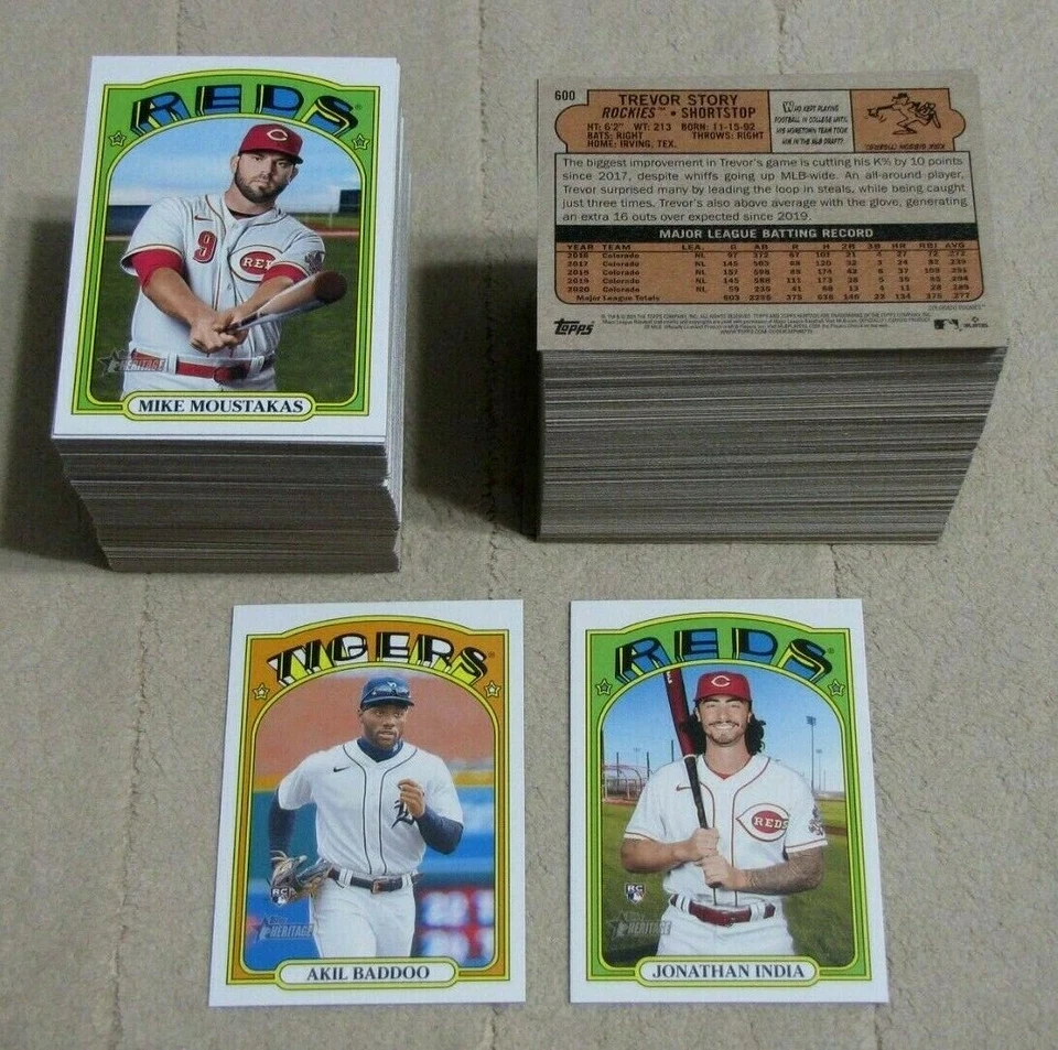 2021 Topps Heritage High Number Baseball Cards #501 - 725 (Pick Choose Complete) - Image 1 of 1