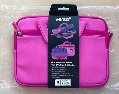Verso Kids 6" to 8” Universal Tablet E Reader Kindle Neoprene Sleeve Pink (A110) - Image 1 of 4