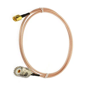 3.2ft RF Coaxial SMA UHF Cable + Adapter Kit for Baofeng CB Radio Walkie Talkie - Zdjęcie 1 z 9