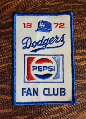 1972 Los Angeles Dodgers Vintage Pepsi Fan Club Patch New MLB 3" x 4 1/2" LA - Image 1 of 4