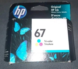 Genuine HP 67 (3YM55AN) Tri-color Original Ink Cartridge Exp 09/2022 - Picture 1 of 2