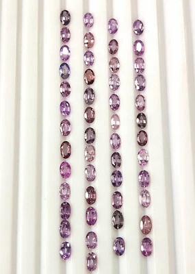 Spinel Multi Color Natural Faceted Oval Cut 5X3 mm Calibrated Gemsstone 50 Piece - Image 1 of 4