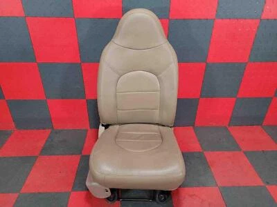1999-2000 Ford SuperDuty F350 RH пассажирское ручное переднее сиденье желтовато-коричневая/бежевая кожа - Изображение 1 из 4