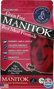 Annamaet Grain-Free Manitok Red Meat Formula Dry Dog Food, (Fresh Lamb), 5-lb - Picture 1 of 5