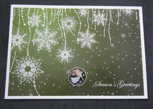 2012 ISLE of MAN CHRISTMAS COLOUR 50p COIN ANGEL CARD - Picture 1 of 3