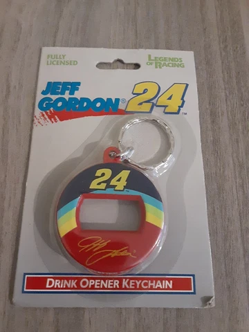 Jeff Gordon #24 Legends Of Racing 1998 Drink Opener Bottle Opener Key Chain NOS Cover