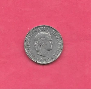 SCHWEIZ SCHWEIZER KM27 1958 B VZ - SUPERFEIN - SCHÖNE ANTIKE ALTE 10 RAPPEN MÜNZE - Bild 1 von 1